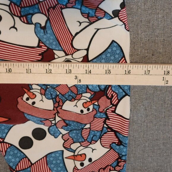 LuLaRoe TC Tall & Curvy Women’s Plus Leggings Red Snowman Christmas - Picture 9 of 16